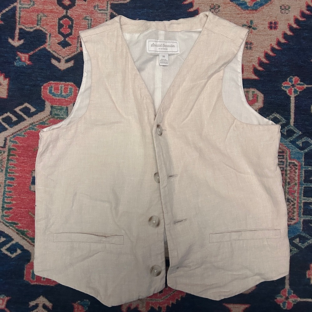 Gymboree Beige Button-Up Vest